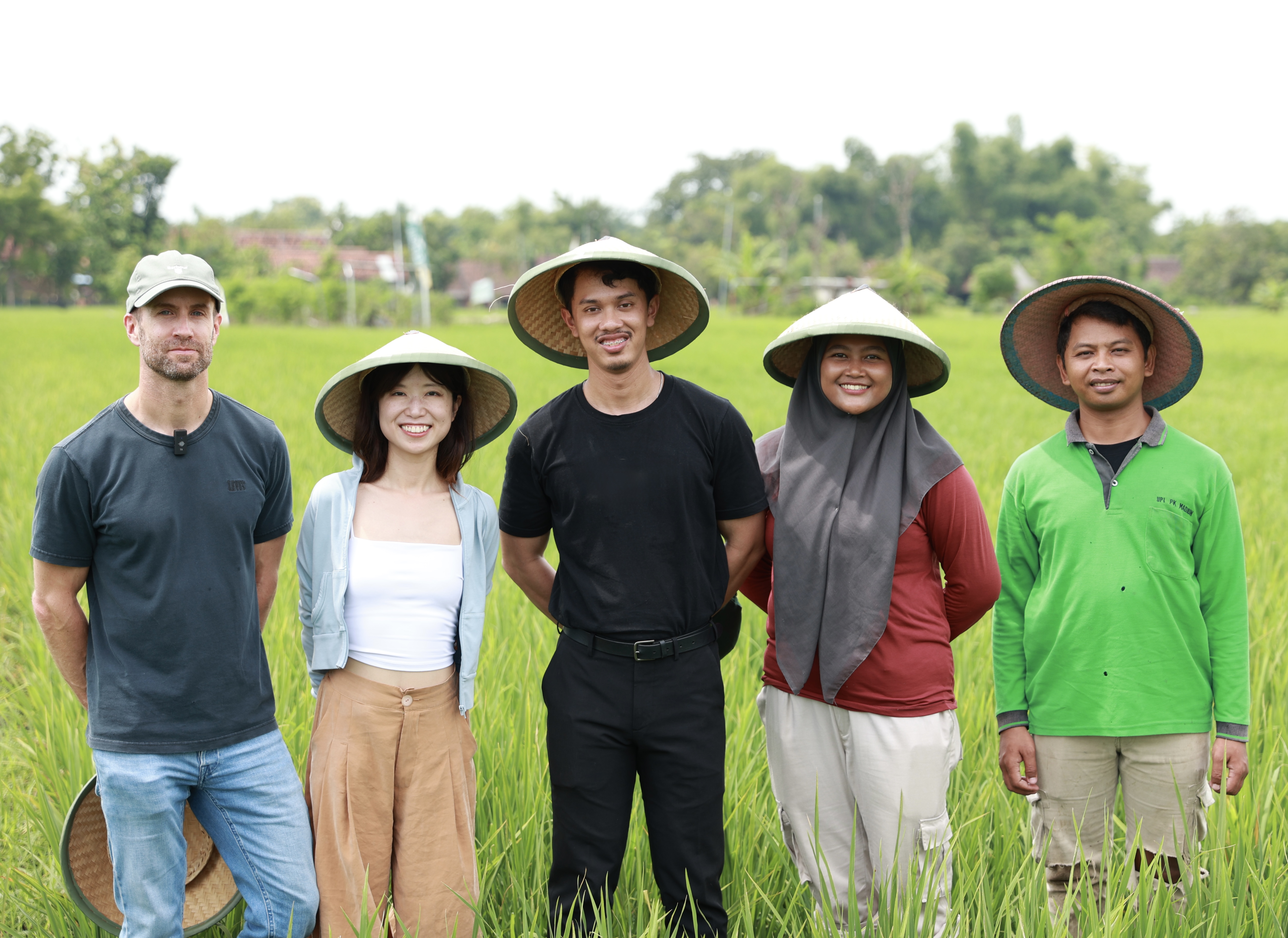 Renual team in Indonesian rice field